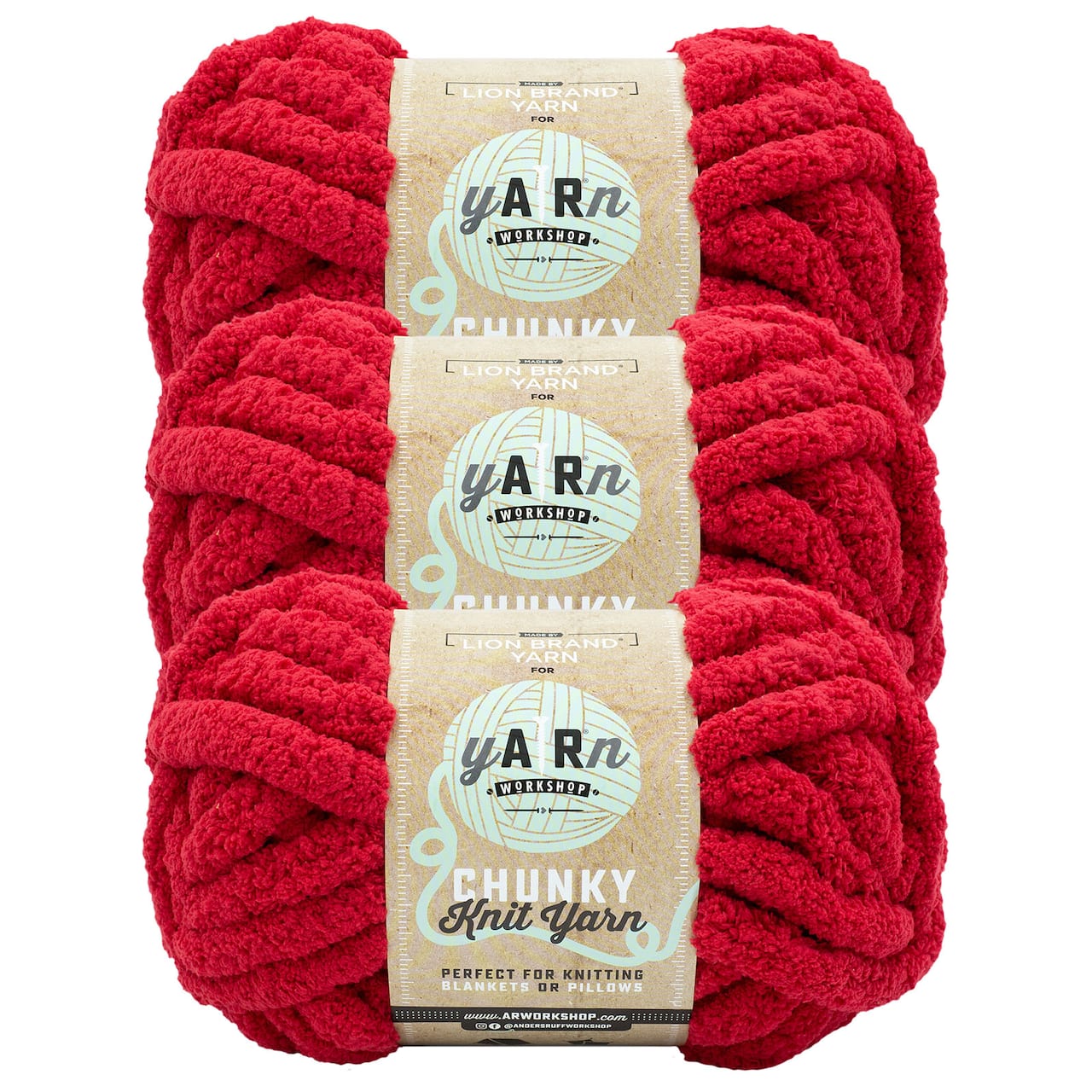3 Pack Lion Brand® Yarn Workshop Chunky Knit Yarn